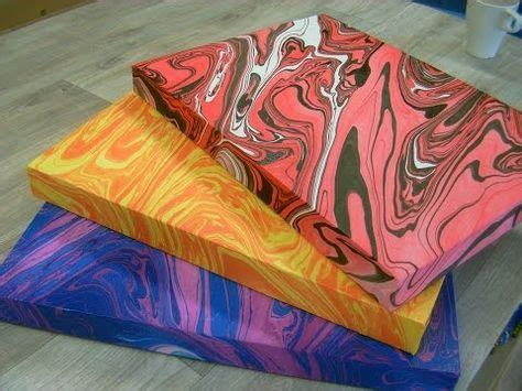 How to Create a Marbling Effect on Canvas With Acrylic Paint. Part of ...