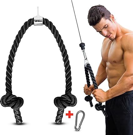 Sports & Fitness Tricep Rope Pull Down,Heavy Duty Triceps Kit Easy to Grip & Non Slip Cable ...