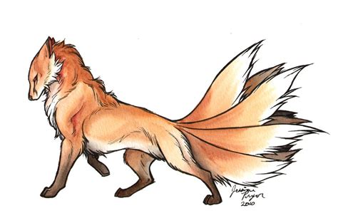 Nine Tail Fox Drawing at GetDrawings | Free download