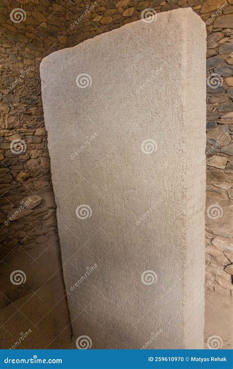 Ancient KIng Ezana Inscription Stone in Axum, Ethiop Stock Photo ...