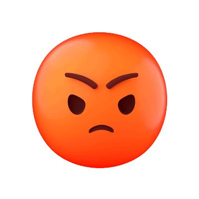 🙁 Angry Emoji - Royalty-Free GIF - Animated Sticker - Free PNG - Animated Icon