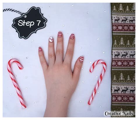 Candy Cane Stripes Nail Art Tutorial | Creative Nails