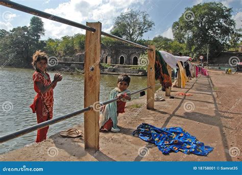 Indian Village Life editorial photo. Image of bath, villagers - 18758001