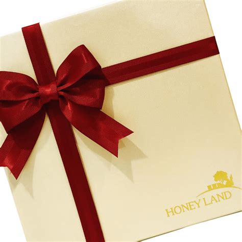 Gift Box with Ribbon (Logo &Free Gift) 5 Colours - Honey Land®