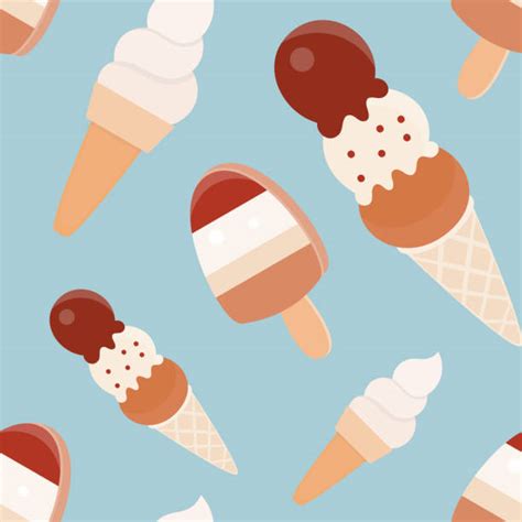 Ice Cream Scoop Pattern stock vectors - iStock