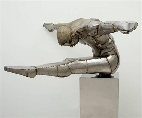 Monumental Welded Sheet Metal Sculpture "The Diver", France, 20th ...