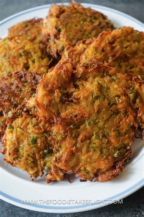 Mixed Vegetable Okoy (Filipino Fritters) - The Foodie Takes Flight