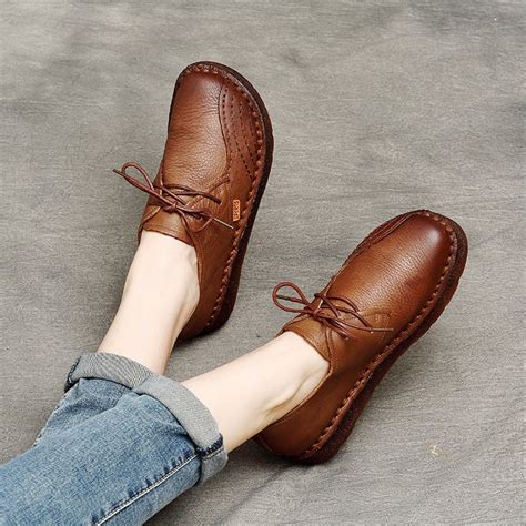 Women Leather Shoes Leather Oxfords Oxford Shoes Soft - Etsy