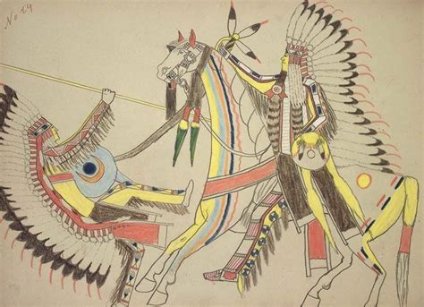 Native American art: Silver Horn, 1885. Drawing # 24. The once famous ...