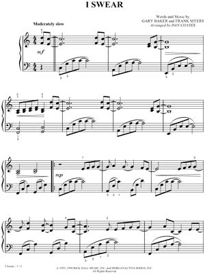 "I Swear" Sheet Music - 21 Arrangements Available Instantly - Musicnotes