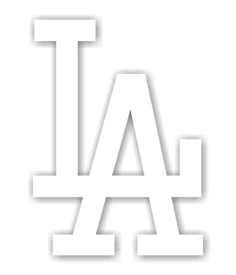 Los Angeles Dodgers "LA" (White) Precision Cut Decal / Sticker