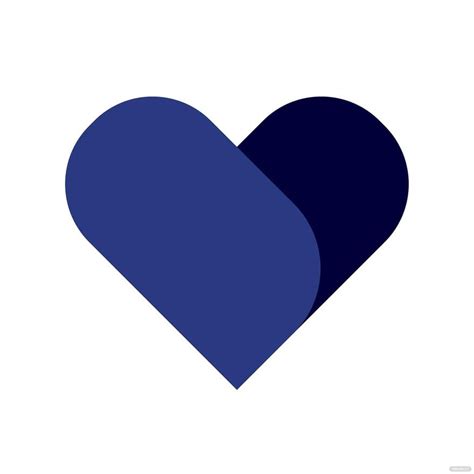 Navy Blue Heart Clipart in Illustrator, SVG, JPG, EPS, PNG - Download ...