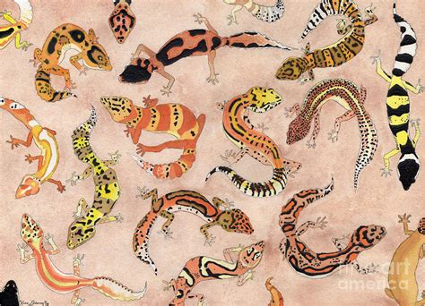 Leopard Gecko Morphs Painting by Kate LeVering - Pixels