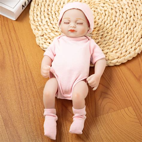 Mini Reborn Baby Dolls 11 Inch Full Body Silicone Vinyl Realistic Babies Newborn Girls Doll Toy ...