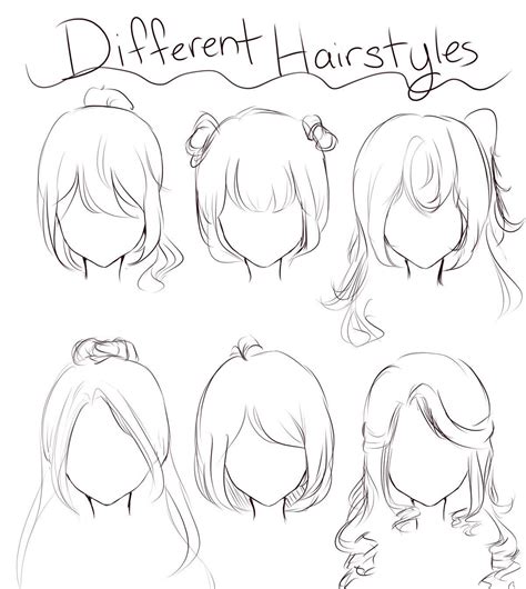 Anime Female Hairstyle Reference - Hairstyle Anime Female | Anime drawings tutorials, How to ...