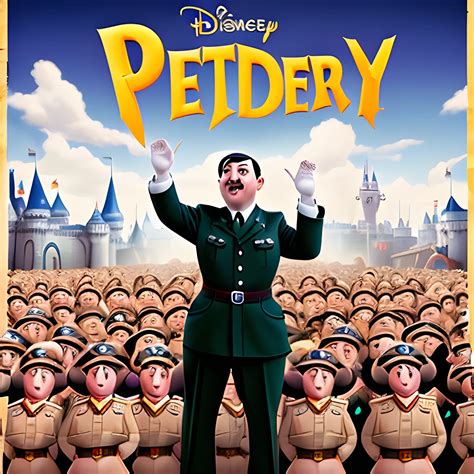 Adolf Hitler Speech Disney Pixar Style Film Poster - Arthub.ai