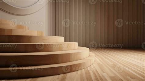 wooden top podium design blocks, cylindrical plinths, concept scenes, stage performances ...