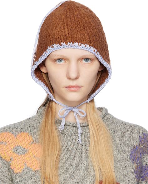 Acne Studios: Brown Ear Flaps Beanie | SSENSE