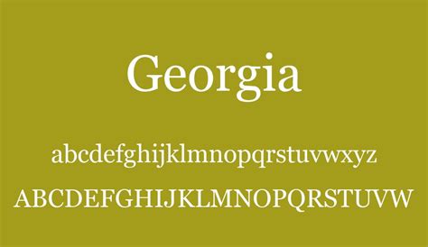 Georgia free font