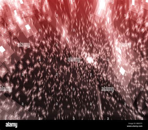 Shards of glowing light flying in a group Stock Photo - Alamy