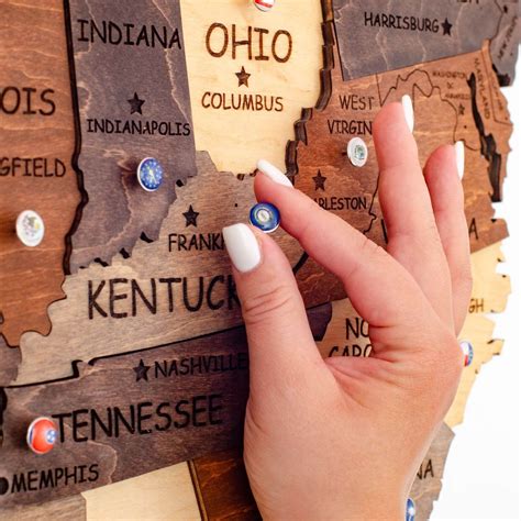 USA Wooden Maps • Wood Maps Wall Art Decor • Order Now