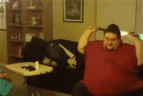 Fat Man GIF - FatMan Light Saber - Discover & Share GIFs