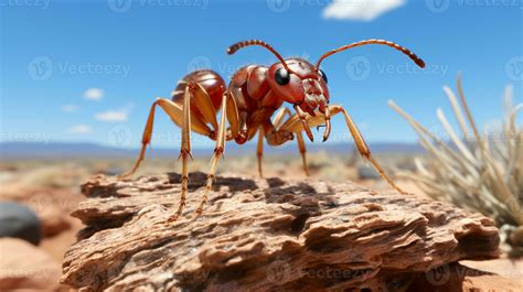 Close-up photo of a Sahara Desert Ant looking any direction in the Desert. Generative AI ...