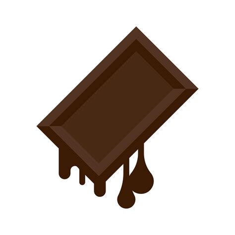 Melting chocolate bar on white background 19833998 Vector Art at Vecteezy