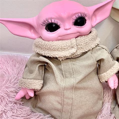 Pink baby yoda! Can be customized in any color!... - Depop