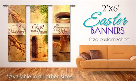 Easter Banners | Indoor Hanging Banners | Church Banners.com