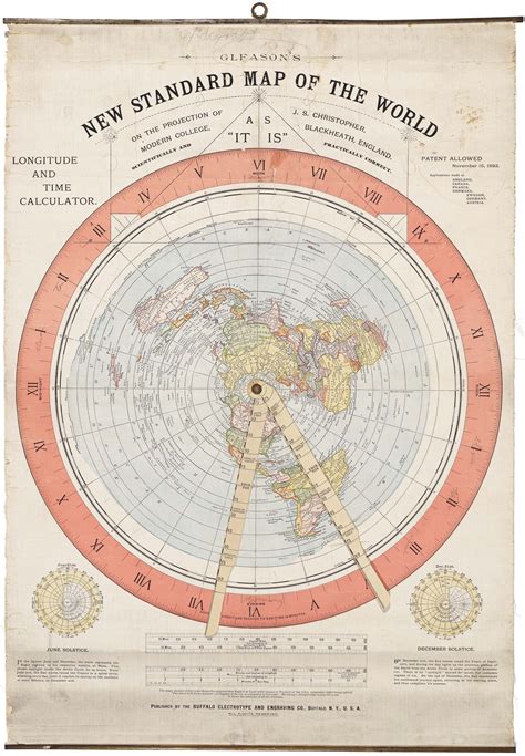 Extraordinarily rare 1892 flat Earth map by Alexander Gleason [2773x4000] : r/MapPorn