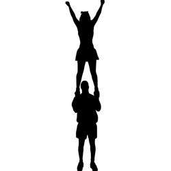 Cheerleading Stunts Silhouette at GetDrawings | Free download