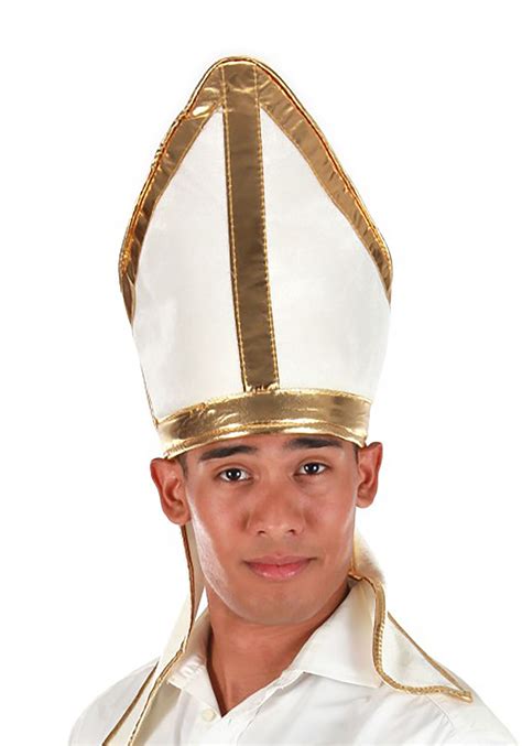 White Pope Plush Costume Hat