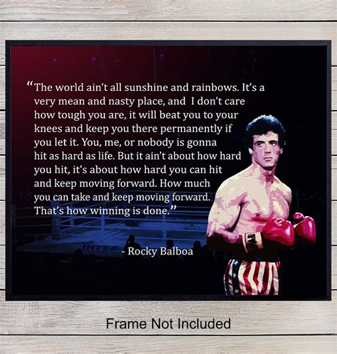 Rocky Balboa Motivational Quote Art Print Wall Art - Yellowbird Art & Design