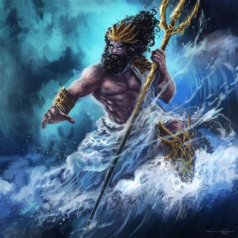 Poseidon , Rod Wong | Poseidon greek mythology, Greek mythology art, Poseidon tattoo