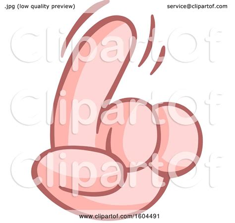 Clipart of a Cartoon Caucasian Hand Wagging a Finger - Royalty Free Vector Illustration by ...