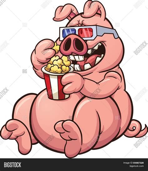 Fat Cartoon Pig Vector & Photo (Free Trial) | Bigstock