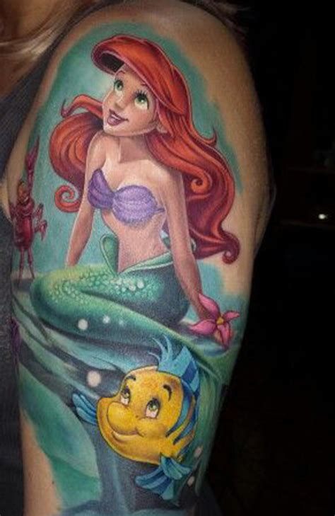 59 Breathtaking Little Mermaid Inspired Tattoos - TattooBlend