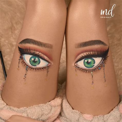 LEG MAKEUP ART [Video] | Eye makeup on hand, Leg makeup, Hand makeup