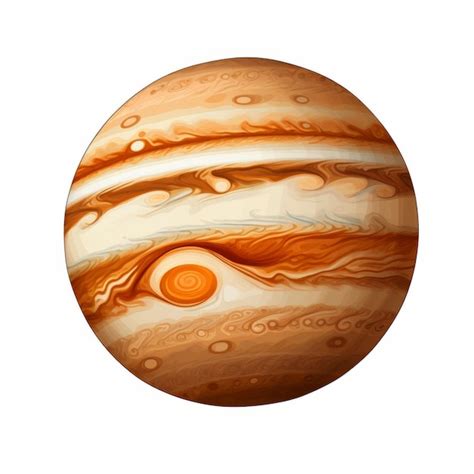 Premium Photo | Jupiter planet isolated on white background Realistic vector illustration