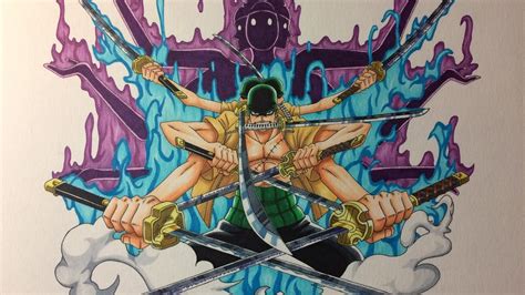 Drawing Zoro Roronoa - Asura - YouTube