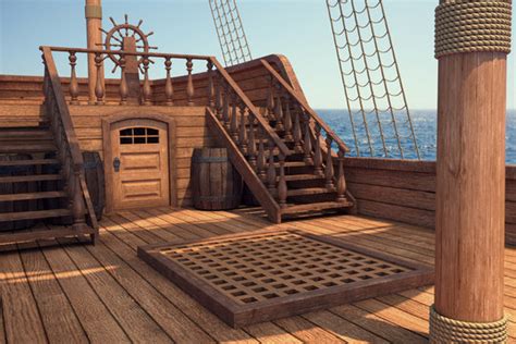 Pirate Ship Deck Background