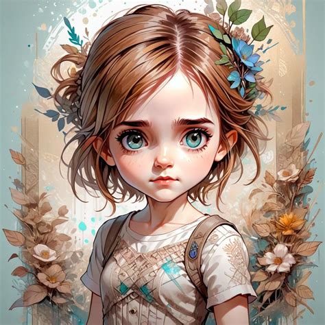 Cute Chibi Emma Watson - AI Generated Artwork - NightCafe Creator