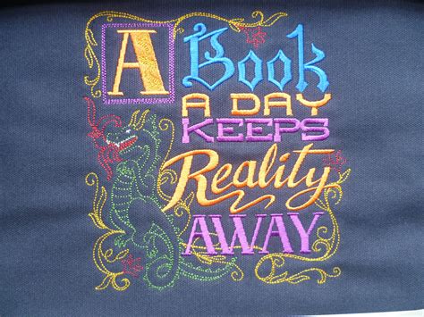 Dragon Bag with Book slogan Reading Bag A book a day keeps | Etsy