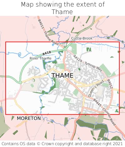 Where is Thame? Thame on a map