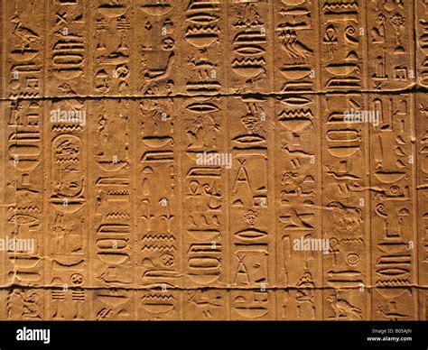 Egyptian hieroglyphs in the Valley of the Kings, Egypt, Luxor Stock ...