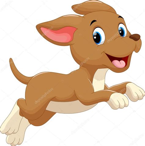 Cute dog cartoon running — Stock Vector © irwanjos2 #97412966