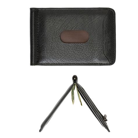 Mens Genuine Leather Money Clip Slim Wallet Magnetic Black ID Credit Card Holder | eBay