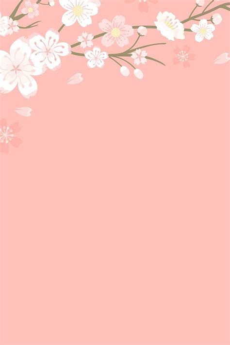 Beautiful Spring Sakura Cherry Blossom Border