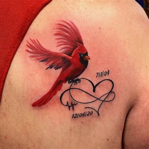 Cardinal in 2022 | Tribute tattoos, Remembrance tattoos, Time tattoos ...